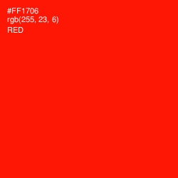#FF1706 - Red Color Image