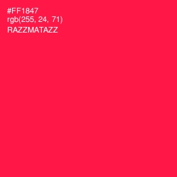 #FF1847 - Razzmatazz Color Image