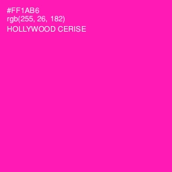 #FF1AB6 - Hollywood Cerise Color Image