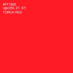 #FF1B25 - Torch Red Color Image