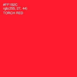 #FF1B2C - Torch Red Color Image
