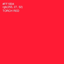 #FF1B34 - Torch Red Color Image