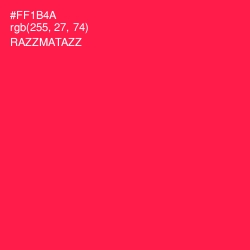 #FF1B4A - Razzmatazz Color Image
