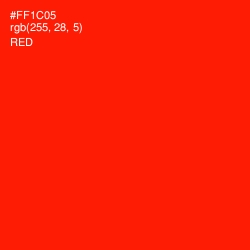 #FF1C05 - Red Color Image