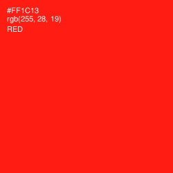 #FF1C13 - Red Color Image