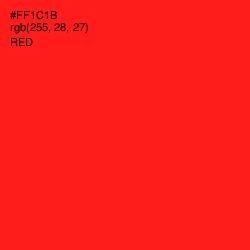 #FF1C1B - Red Color Image