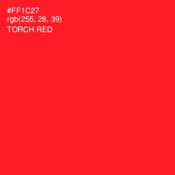 #FF1C27 - Torch Red Color Image