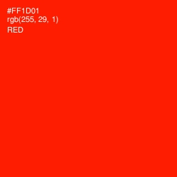 #FF1D01 - Red Color Image