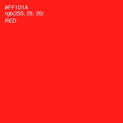#FF1D1A - Red Color Image