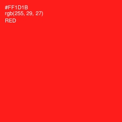 #FF1D1B - Red Color Image