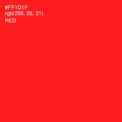 #FF1D1F - Red Color Image