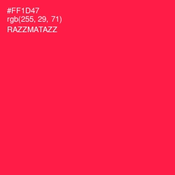 #FF1D47 - Razzmatazz Color Image