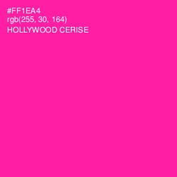 #FF1EA4 - Hollywood Cerise Color Image