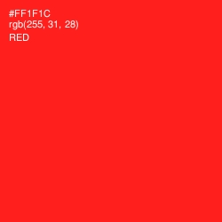 #FF1F1C - Red Color Image