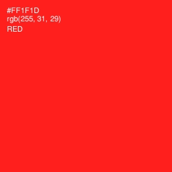 #FF1F1D - Red Color Image