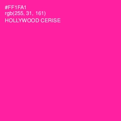 #FF1FA1 - Hollywood Cerise Color Image