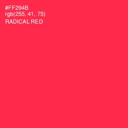 #FF294B - Radical Red Color Image