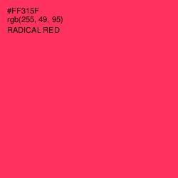 #FF315F - Radical Red Color Image