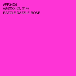 #FF34D6 - Razzle Dazzle Rose Color Image