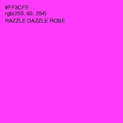 #FF3CFE - Razzle Dazzle Rose Color Image