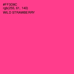 #FF3D8C - Wild Strawberry Color Image