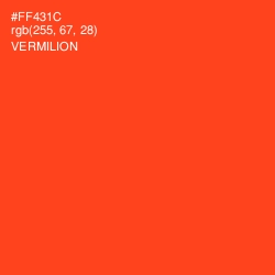 #FF431C - Vermilion Color Image
