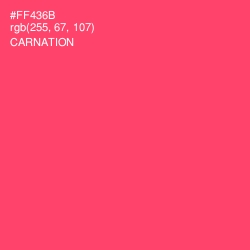 #FF436B - Carnation Color Image