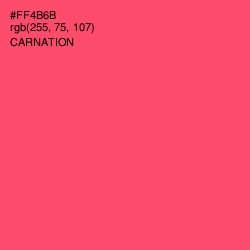 #FF4B6B - Carnation Color Image