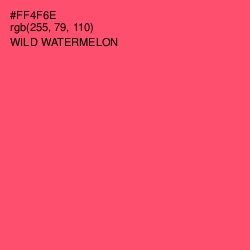 #FF4F6E - Wild Watermelon Color Image