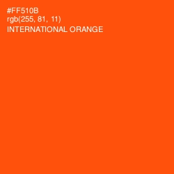 #FF510B - International Orange Color Image