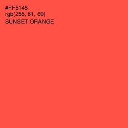#FF5145 - Sunset Orange Color Image