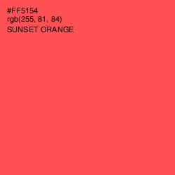 #FF5154 - Sunset Orange Color Image