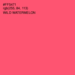#FF5471 - Wild Watermelon Color Image