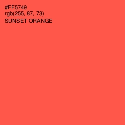 #FF5749 - Sunset Orange Color Image