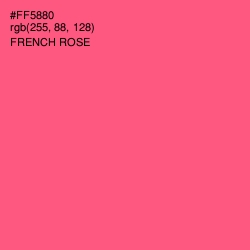 #FF5880 - French Rose Color Image
