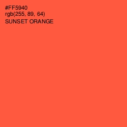 #FF5940 - Sunset Orange Color Image