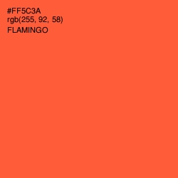 #FF5C3A - Flamingo Color Image