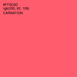 #FF5C6D - Carnation Color Image