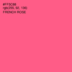 #FF5C88 - French Rose Color Image