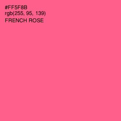 #FF5F8B - French Rose Color Image