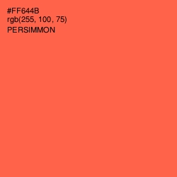 #FF644B - Persimmon Color Image