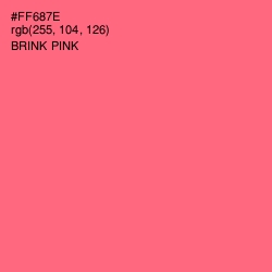 #FF687E - Brink Pink Color Image