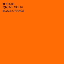 #FF6C06 - Blaze Orange Color Image