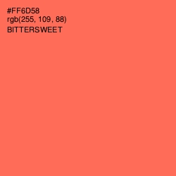 #FF6D58 - Bittersweet Color Image