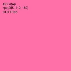 #FF70A9 - Hot Pink Color Image