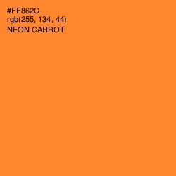 #FF862C - Neon Carrot Color Image