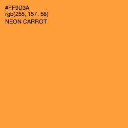 #FF9D3A - Neon Carrot Color Image