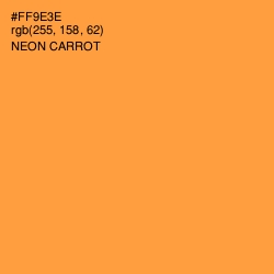 #FF9E3E - Neon Carrot Color Image