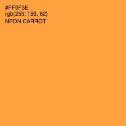 #FF9F3E - Neon Carrot Color Image