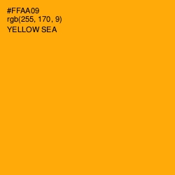 #FFAA09 - Yellow Sea Color Image